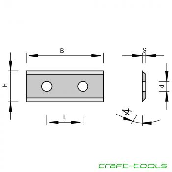 Stehle 164078  Wendeplatten mit 2 Schneidkanten Zeichnung
